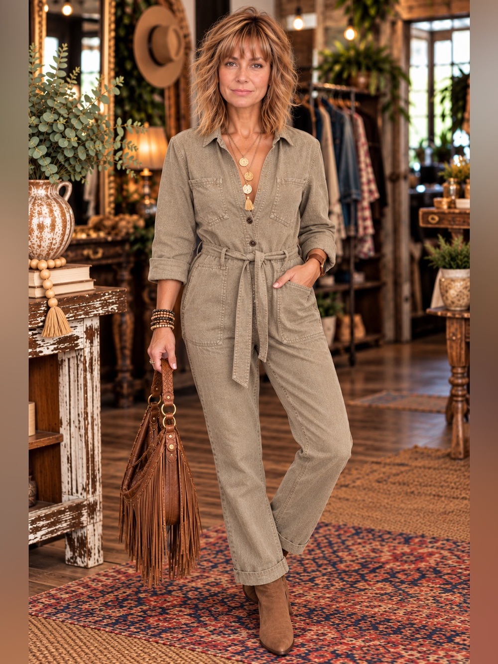 C&C California Washed Olive Green Jumpsuit Size XS